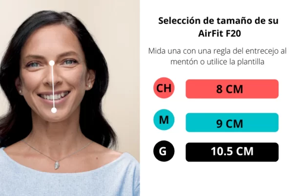 Airfit F20 para Dama Mascarilla Facial para equipos de terapias de sueño - Imagen 2